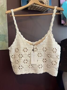Brand new, Tags Crochet Cotton eyelet summer tank